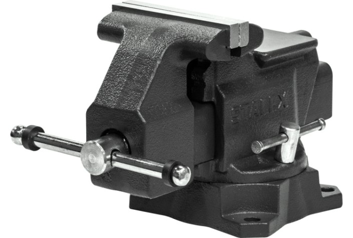 Тиски слесарные STALEX "Кайман", 139х125 мм 210°, 12,0 кг. [D50]