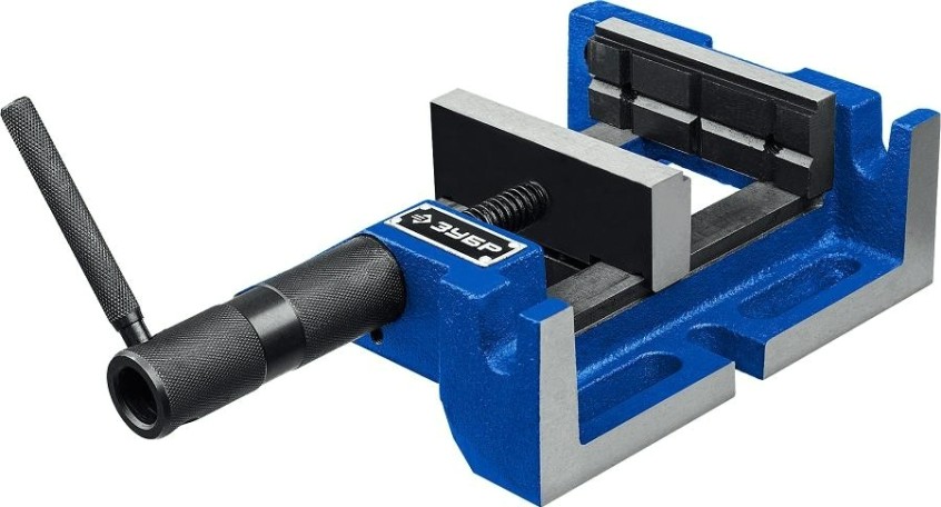 Тиски станочные ЗУБР Профессионал 100 мм трехсторонние, сверлильные [32723]