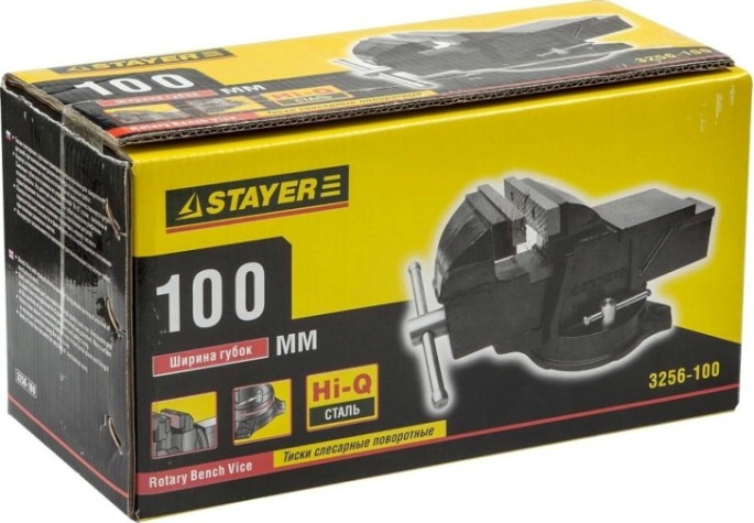 Тиски STAYER MASTER 3256-100 мм, слесарные [3256-100]