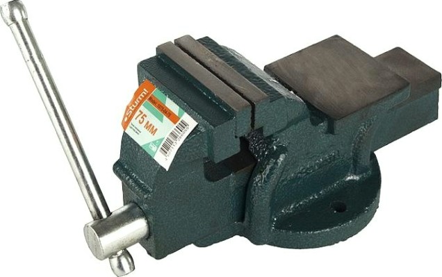 Тиски Sturm 1075-04-75 слесарные 75 мм, усиленные с наковальней