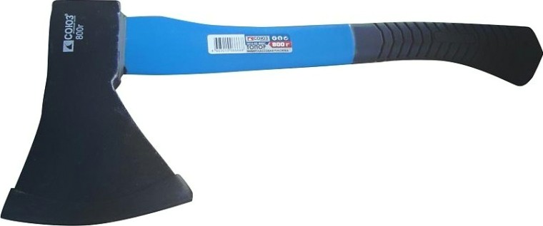 Топор СОЮЗ 1015-05-800С 800 гр, обрезиненная рукоятка, фибергласс