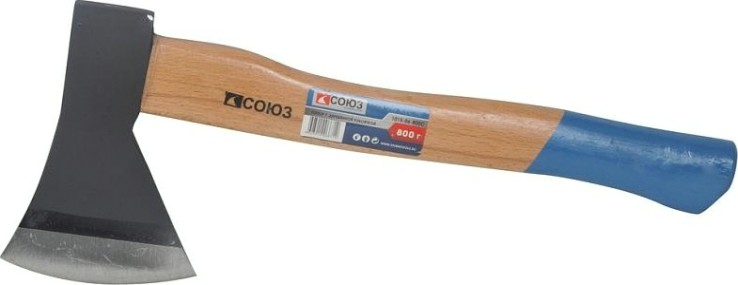 Топор СОЮЗ 1015-06-800С 800 гр, деревянная рукоятка, кованая сталь