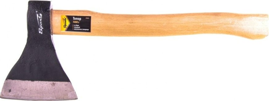 Топор Sparta 1000 г в сборе, кованый, деревянное [21615]