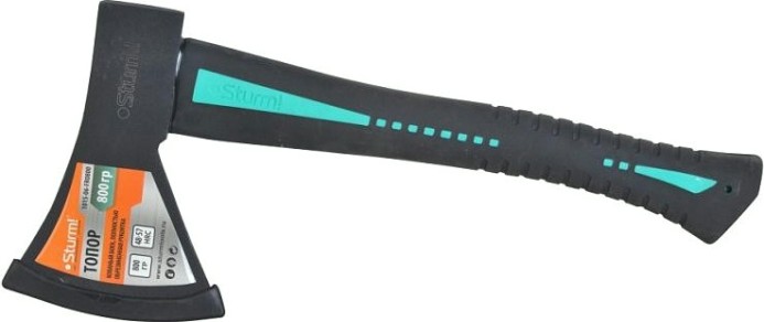 Топор Sturm 1015-06-FR0800 800гр. (кованый боек, удлинен. полностью обрезин.