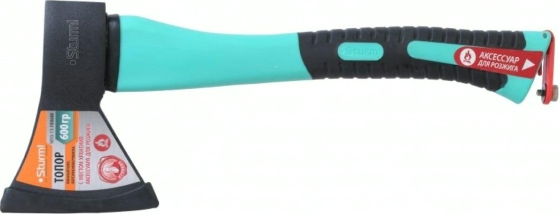Топор Sturm 1015-13-FB0600 600гр. (обрезин.фибер.рукоятка, с зажигалкой)