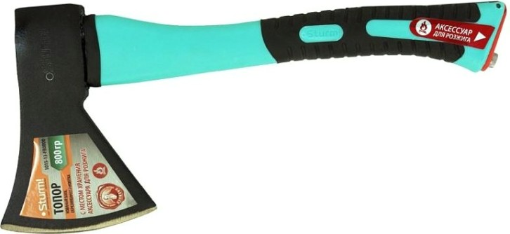 Топор Sturm 1015-13-FB0800 800гр. (обрезин.фибер.рукоятка, с зажигалкой)