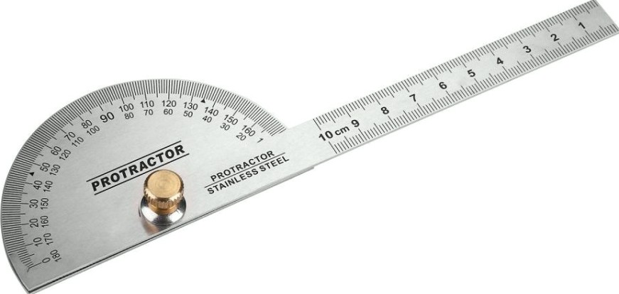 Транспортир DEKO DKM198 с линейкой из нержавеющей стали 198мм [041-0221]