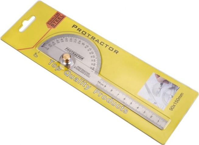 Транспортир DEKO DKM198 с линейкой из нержавеющей стали 198мм [041-0221]