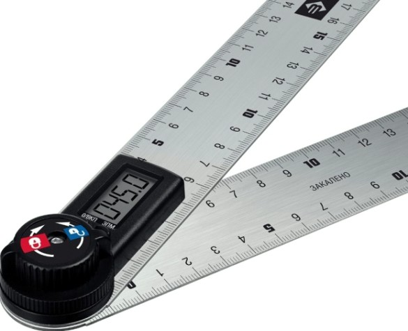 Транспортир-угломер ЗУБР 300мм электронный, Профессионал [34296]