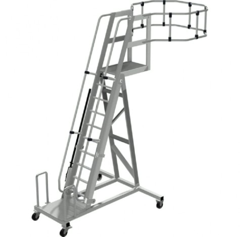 Трап для цистерн KRAUSE круглое ограждение, алюм. решетка, резиновые ролики [890054]