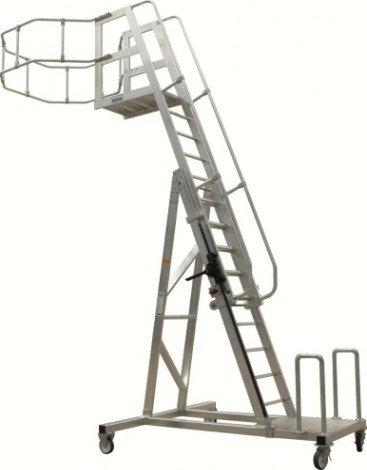 Трап для цистерн KRAUSE круглое ограждение, платформа из решетчатого алюминиевого профиля 890016 [890016]