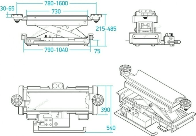 Траверса пневмогидравлическая NORDBERG N433А г/п 3т, для подъемников N634, 4445J, 4450J [ЦБ-00008176]
