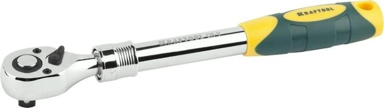 Трещотка для торцовых головок KRAFTOOL "PRO" 1/2", телескопическая ручка, 27798-1/2 [27798-1/2]