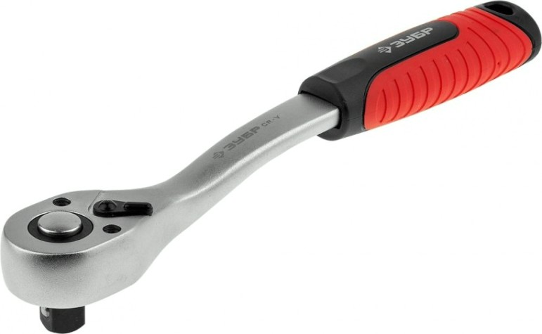 Трещотка ЗУБР ЭКСПЕРТ для торцовых головок 1/2", cr-v, 72 зубца [27730-1/2]