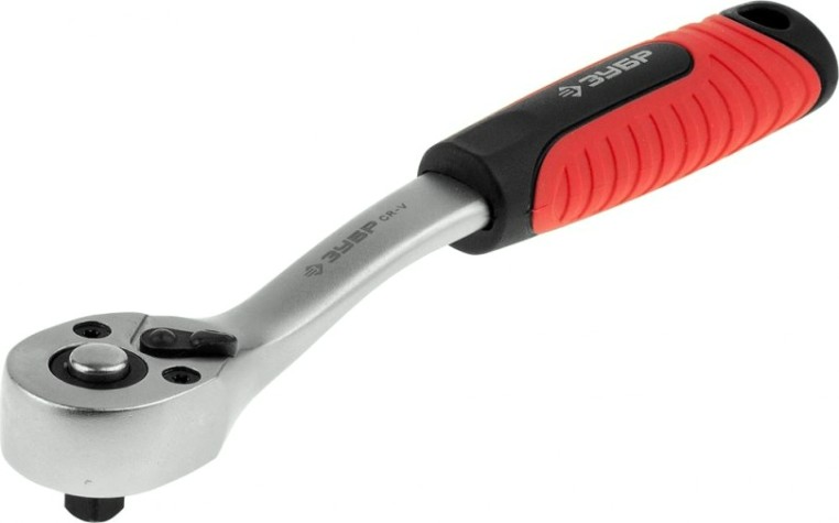 Трещотка ЗУБР ЭКСПЕРТ для торцовых головок 1/4", cr-v, 72 зубца [27730-1/4]