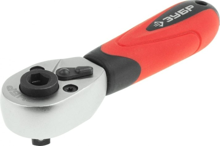 Трещотка ЗУБР МАСТЕР для торцовых головок и бит 1/4", cr-v, 72 зубца [27735-1/4]