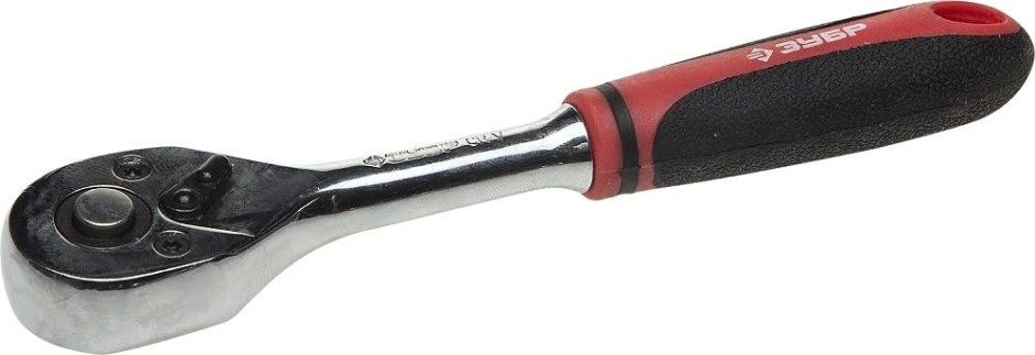 Трещотка ЗУБР МАСТЕР для торцовых головок сr-v сталь, 72 зубца, 3/8" [27736-3/8]