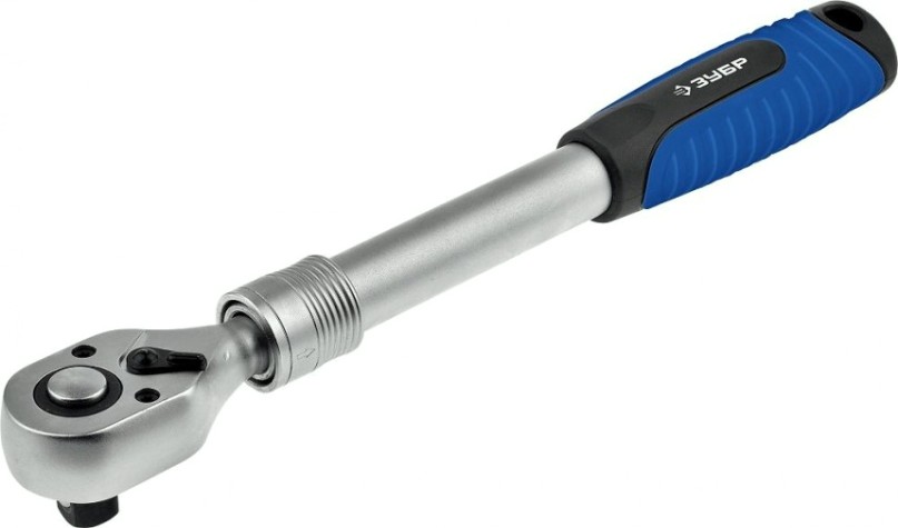 Трещотка ЗУБР МАСТЕР "эксперт" 1/2", телескопическая, cr-v, 72 зубца [27732-1/2]