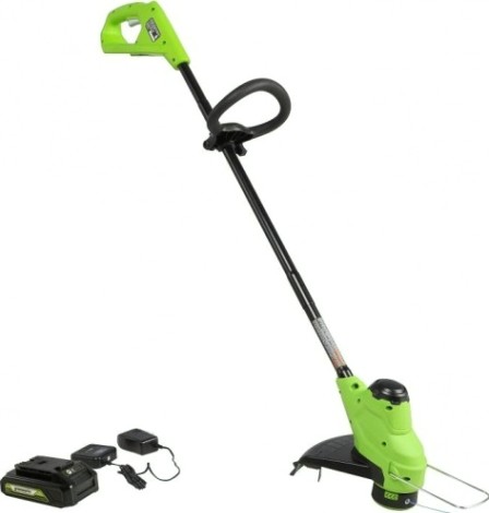 Триммер аккумуляторный GREENWORKS G24LT25K2, 24V 25 см, с 1хАКБ 2Ач и ЗУ [2107207SA]