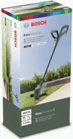 Триммер электрический BOSCH EasyGrassCut 26 [06008C1J00] Катушка с леской, упаковка