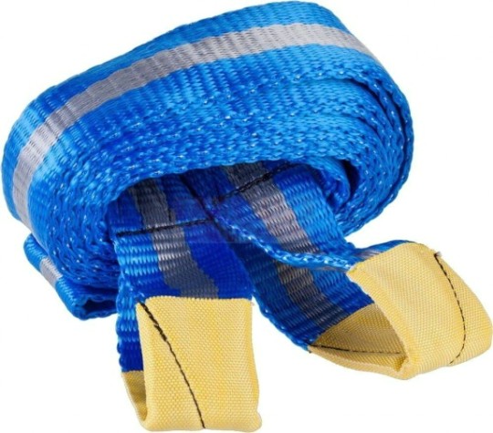 Трос буксировочный ЗУБР "ЭКСПЕРТ" 2 петли, сумка, 5 м, 10,0 т [61216-10]