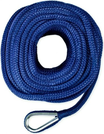 Трос (конец) якорный SKIPPER плетеный, 8мм*20м, нейлон синий [SK-TANBR820BL]