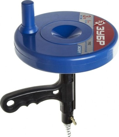 Трос сантехнический ЗУБР ЭКСПЕРТ в пластиковом корпусе, диаметр 6 мм, длина 3 м [51907-03]