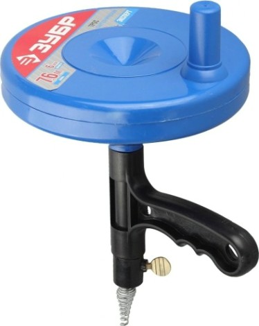 Трос сантехнический ЗУБР ЭКСПЕРТ в пластиковом корпусе, диаметр 6 мм, длина 7,6 м [51907-08]