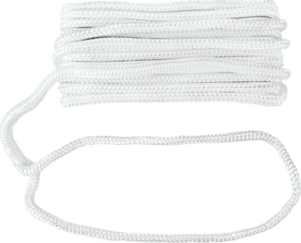 Трос швартовый с огоном SKIPPER плетеный, 10мм*7,62м, нейлон белый [SK-TDNBR10762W]