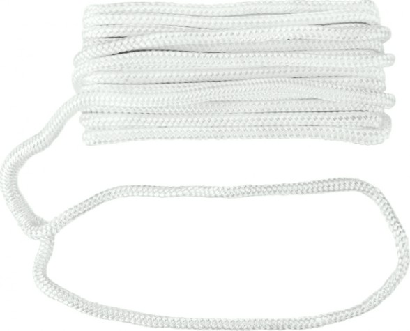 Трос швартовый с огоном SKIPPER плетеный, 12мм*10,67м, нейлон белый [SK-TDNBR121067W]