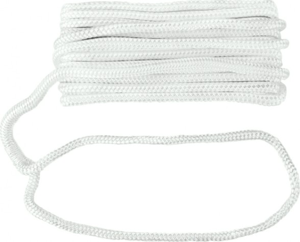 Трос швартовый с огоном SKIPPER плетеный, 14мм*7,62м, нейлон белый [SK-TDNBR14762W]