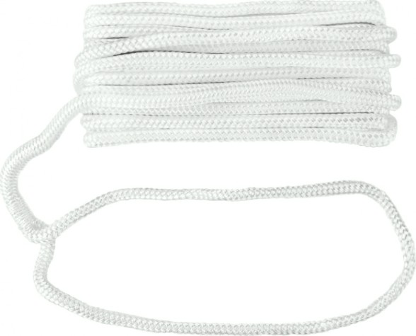 Трос швартовый с огоном SKIPPER плетеный, 16мм*6,1м, нейлон белый [SK-TDNBR1661W]