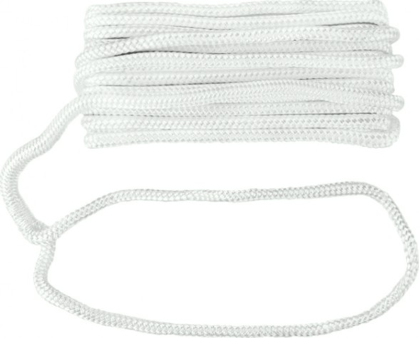 Трос швартовый с огоном SKIPPER плетеный, 8мм*10,67м, нейлон белый [SK-TDNBR81067W]
