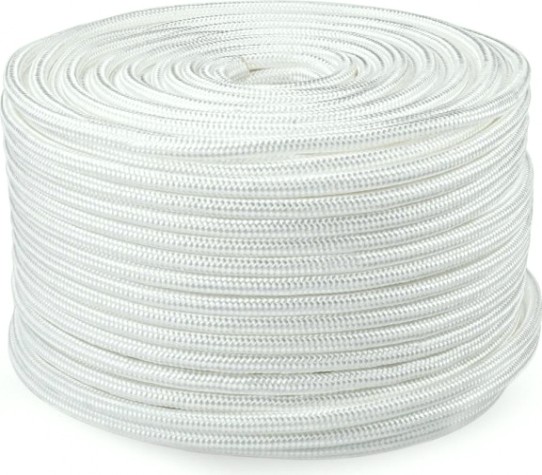 Трос якорный, швартовый, для кранца SKIPPER плетеный, 12мм*100м, нейлон белый [SK-TUNBR12100W]