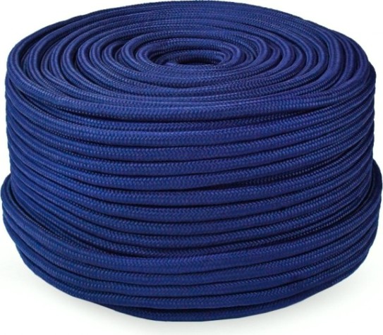 Трос якорный, швартовый, для кранца SKIPPER плетеный, 14мм*100м, нейлон синий [SK-TUNBR14100BL]
