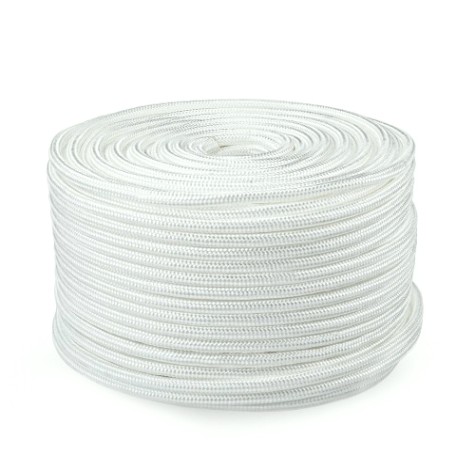 Трос якорный, швартовый, для кранца SKIPPER плетеный, 16мм*100м, нейлон белый [SK-TUNBR16100W]