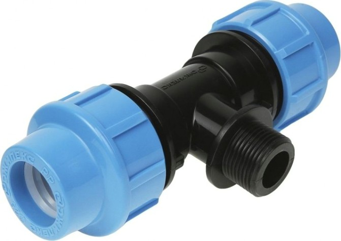 Тройник ДЖИЛЕКС 25 х 3/4" х 25 с наружной трубной резьбой 9435 [9435]