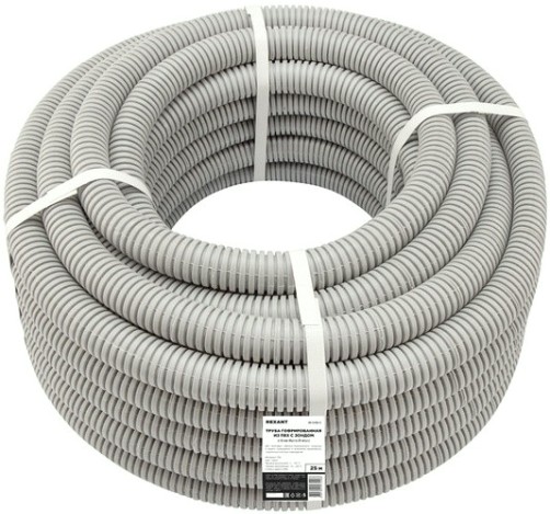 Труба гофрированная REXANT 28-0020-2 из ПВХ с зондом, ø20мм (бухта 100 м/уп)
