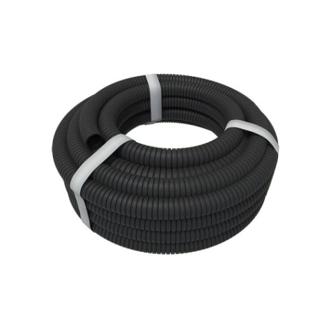 Труба гофрированная REXANT 28-0025-3 из ПВХ с зондом, ø25мм, черная (бухта 50 м/уп)