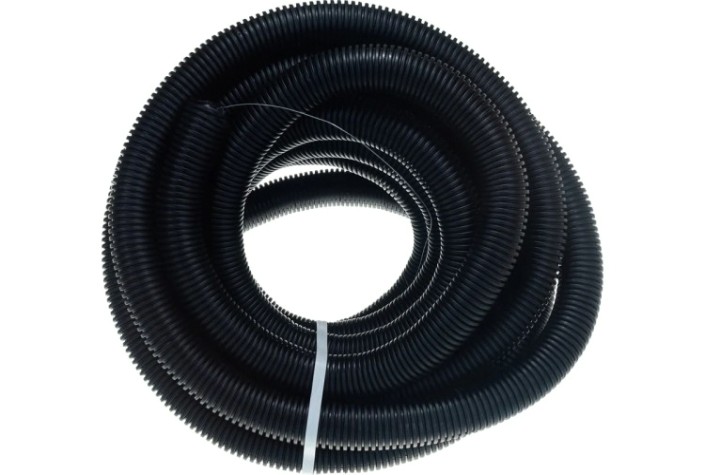 Труба гофрированная REXANT 28-0050-3 из ПНД с зондом, ø50мм, черная (бухта 15 м/уп)