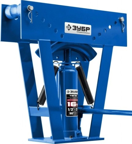 Трубогиб гидравлический ЗУБР ТВГ-16 1/2-3" вертикальный ручной, 16т [43078-16_z01]