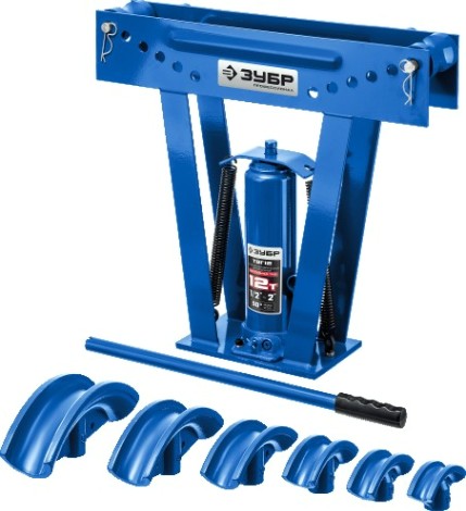 Трубогиб гидравлический ЗУБР ТВГ-8 1/2-1" вертикальный ручной, 8т [43078-08_z01]