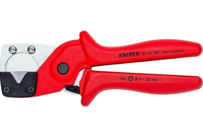 Труборез ручной KNIPEX KN-9010185SB для многослойных и пневматических шлангов, ø 4-20