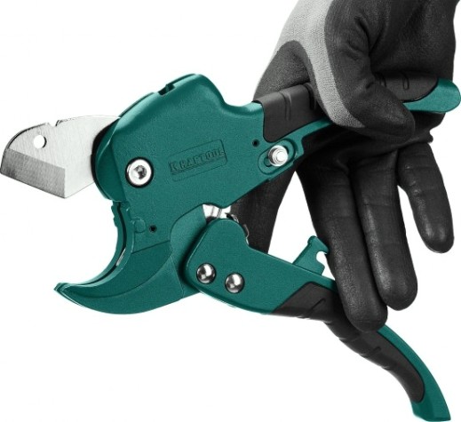 Труборез ручной KRAFTOOL GX-700 ножницы 2-в-1 автоматические для всех видов пласти [23406-42_z01]
