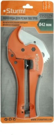 Труборез ручной Sturm 5 350 102 42мм, обрезин. рукоять, 2 реж. кромки [5350102]