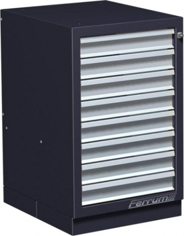 Тумба верстачная FERRUM с 8 ящиками 01.408R-9007 (серый) [01.408R-9007]