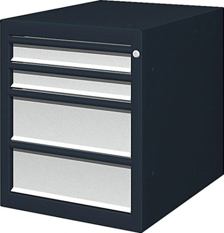 Тумба верстачная FERRUM "Титан" с 4 ящиками 08.404 [RAL7016/G - темно-серый/серый]