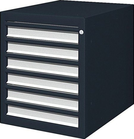 Тумба верстачная FERRUM "Титан" с 6 ящиками 08.406 [RAL7016/G - темно-серый/серый]