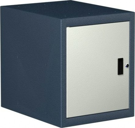 Тумба верстачная FERRUM "Титан" с дверцей 08.410 [RAL7016/7700 - темно-серый/белый хром]