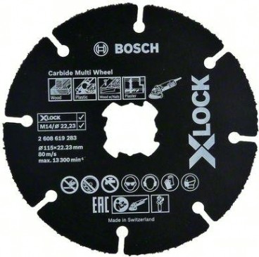 Твердосплавный диск универсальный X-LOCK BOSCH 115х22.2 мм Multi Wheel [2608619283]